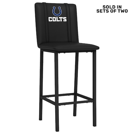 Dreamseat Bar Stool 500 with Indianapolis Colts Secondary Logo, 2PK XZ500BSDBLK-PSNFL20066A